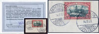 Briefmarken 14 v. Chr. DOA 1908 Briefstück ° Daressalam 14/11/08 Michel 39 I Aa Befund BPP / 298