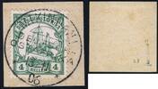 Briefmarken 30 v. Chr. DOA 1905 Michel 23 c ° Mikindani 30/11/06 Briefstück Luxus Geprüft BPP / 299