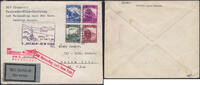 Briefmarken Katapult 1935 Dt. Reich Dampfer Bremen 582-583 FDC! USA 201 c Catapult / 779 -