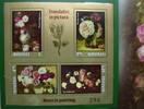 Briefmarken Rumänien Romania Rosen Roses Gemälde Art Paintings Block im Folder nur 350 -