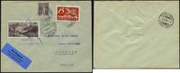 Briefmarken Schweiz Erstflug Leysin Lausanne Brief mit Flugpost-Vignette / 547 -