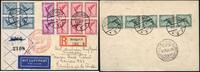Briefmarken Katapult Dt. Reich Erstflug Reko-Karte Spitzen-Frankatur Chile Catapult/288 -