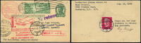 Briefmarken 1058 Katapult 1930 USA Karte NY Landpost MiF Dt. Reich Berlin Catapult H 32 a /