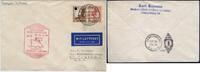 Briefmarken Katapult 1934 Dt. Reich Brief Landpost Buckow St. Louis Catapult H 153 a / -