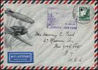 Briefmarken Katapult 1934 Dt. Reich Brief Seepostaufgabe Europa NY Catapult H 215 b / -