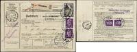 Briefmarken 4 RM 1065 Zeppelin Dt. Reich 1931 Polarfahrt  MiF auf Paketkarte Schweiz / RAR