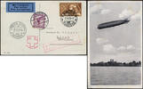 Briefmarken 1782 Zeppelin Dt. Reich 1929 Schweizfahrt MiF DR/Schweiz Abwurf Zürich Si 39 a /