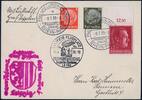 Briefmarken Zeppelin Dt. Reich Fahrt nach Leipzig Postkarte Hannover Si 457 / 2170 -