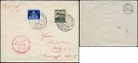 Briefmarken Zeppelin Dt. Reich Olympiafahrt Brief Rhein-Main Stutgart Si 427 B / 2405 -