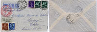 Briefmarken Katapult 1937 Italien Brief Bordigherea Santiago Chile Catapult H 539/ -