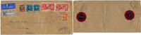 Briefmarken 1937 GB Katapult Brief MiF Seahorse 12/3 Bradford Chile Catapult H 511 / 1229