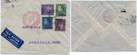 Briefmarken Katapult 1937 Belgien Brief Antwerpen Santiago de Chile Catapult H 510 / -