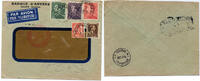 Briefmarken Katapult 1937 Belgien Bank-Brief Antwerpen Santiago de Chile Catapult H 541/1233 -