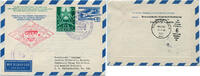 Briefmarken Österreich 1950 Sonder-Flugpost Wien Philadelphia Privat-Ganzsache USA / -