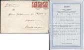 Briefmarken 10 Pf 1901 DSWA Bahnpostbrief mit 3x  ° Eisenbahn-Stationsstempel Okahandja / 80