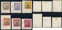 Briefmarken Togo Michel ex 7-15 ° Sokode Violett 7.2.09 ERSTTAG Briefstücke Luxus / 26 -