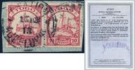 Briefmarken Togo Michel 9 Kaiseryacht Agbeluvhoe Stationsstempel RAR Attest BPP / 444 -
