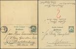 Briefmarken 1901 239/DOA Doppel-Postkarte P 15 ° Mohorro 14/9/01 nach Charlottenburg