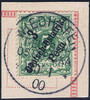 Briefmarken 1900 DOA Michel 7 ° Wiedhafen 30/1/00 Luxus Briefstück / 304