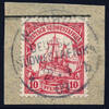 Briefmarken 1909 DSWA Michel 26 Windhuk b 28/4/09 Type 4 Kabinett Briefstück Selten / 148