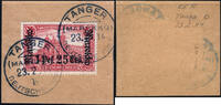 Briefmarken DP Marokko Michel 55 I A   Tanger b 23/2/14 Briefstück Luxus Geprüft BPP/62  1914 