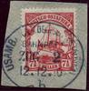 Briefmarken 1910 164/DOA 24 Briefstück ° Usambara Bahnpost Zug 2 b 12/12/10