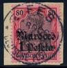 Briefmarken 1911 DP Marokko Michel 29 ° Fes 9/6/11 Type 1 Luxus Briefstück / 103