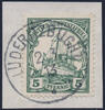 Briefmarken 1913 DSWA Michel 25 ° Lüderitzbucht 2/3/13 Briefstück Luxus / 109