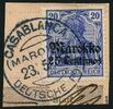 Briefmarken DP Marokko Michel 49 ° Casablanca 23/5/12 Luxus Briefstück/PA / 90 -