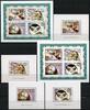 Briefmarken Kongo Congo Brazzaville 1999 Vögel Raubvögel 1625-1628 A/B + Blocksatz MNH / 676 -