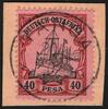 Briefmarken 1902 DOA Michel 18 ° Tanga 20/1/02 Type 1 Luxus Briefstück/Postanweisung / 331