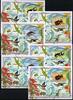 Briefmarken Guinea 1999 Vögel Goliathkäfer Birds Block A-C595 A und U Imperf MNH / 831 -
