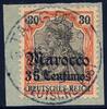 Briefmarken 1909 DP Marokko Michel 26 ° Tanger b 16/5/09 Type 4 Luxus Briefstück / 100