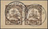 Briefmarken DSWA Michel 11 Paar ° Swakopmund 29/7/02 Briefstück Luxus / 97 -