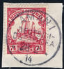 Briefmarken 1906 DOA Briefstück ° Amani 28/2/14 Luxus Michel 32 Kaiseryacht / 282