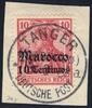 Briefmarken 1906 DP Marokko Michel 23 ° Tanger a 13/3/06 Type 2 Luxus Briefstück / 93