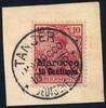 Briefmarken DP Marokko Michel 9 ° Tanger 10/5/05 Type 1 Luxus Briefstück / 80 -