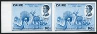 Briefmarken Kongo Congo Zaire Tiere Vögel Nashorn Schimpanse 692 U Paar MNH / 683 -