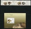 Briefmarken Guinea Bissau 2001 Schildkröten Turtles Meerestiere 1702-1705 Block 350 MNH -