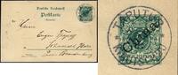 Briefmarken Kiautschou Vorläufer-Karte VP 3 Antwortteil Taputur 27.2.01 Schwedt RAR/ 80 -