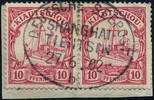Briefmarken Kiautschou China Kaiseryacht 7 Briefstück Seepost Shanghai Tientsin b / 54 -