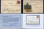 Briefmarken Kiautschou Michel 1 II b AK Militär Tsingtau Wilhelmshaven Befund BPP / 97 -