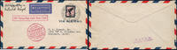Stamps Catapult Germany Airmail Cover Sea Post SS Bremen Glendale USA / 687 -