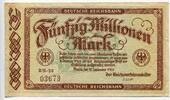 Deutsches Reich, 50 Mio. Mark Deutsche Reichsbahn Berlin, -