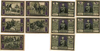 Pommern, 50 Pf, 75 Pf. 1 Mk, 1,50 Mk, 2 Mk Stolp - Sparkasse, -