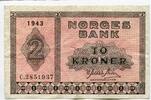 Norwegen, 2 Kroner Banknote Geldschein, -