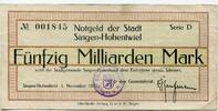 Baden, 50 Mrd. Mark Singen-Hohentwiel - Stadt, -