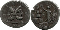 Römische Republik, Denar, Rom M. Furius Philus: Januskopf, -