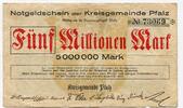 Pfalz, 5 Mio. Mark Pfalz, Kreisgemeinde, -