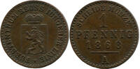 Reuß jüngere Linie, 1 Pfennige Heinrich XIV., 1867-1913, -